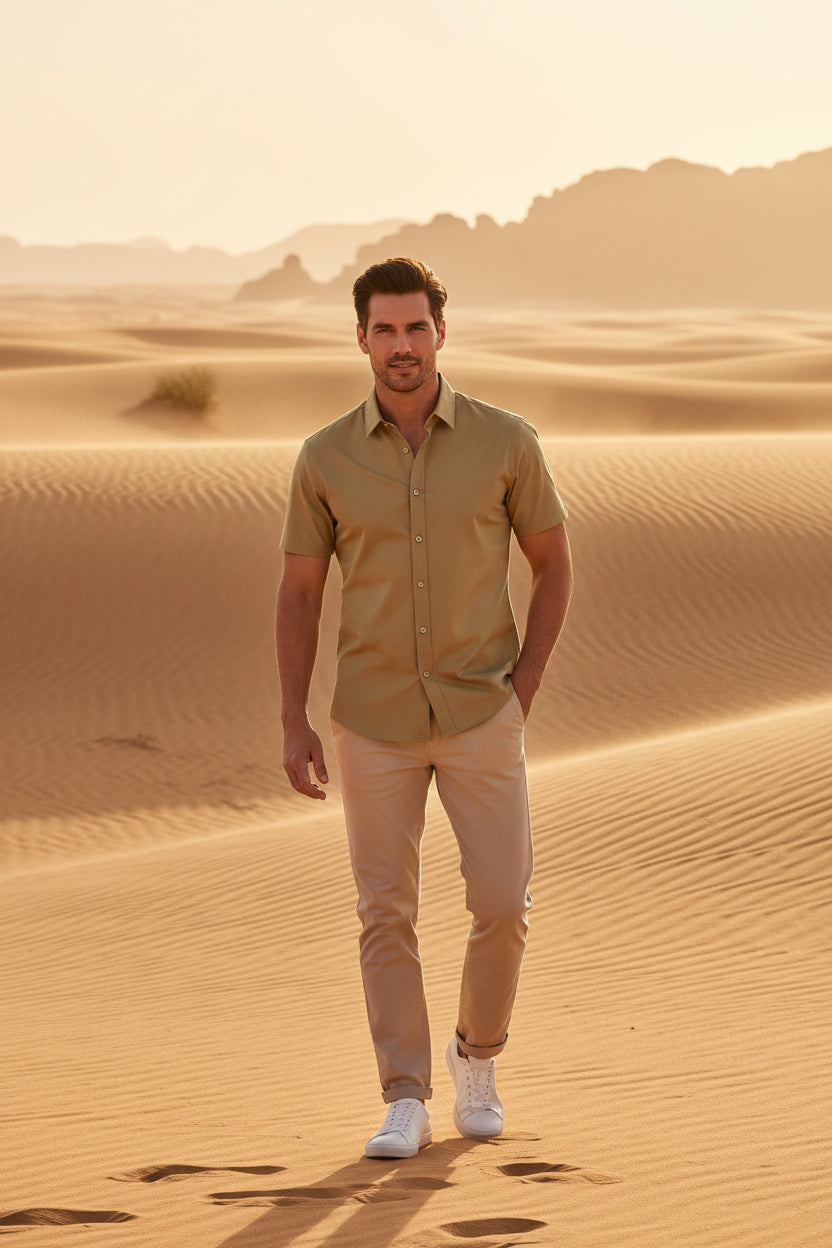 Camisa FURY | ARENA SANDSHELL | Slim Fit Manga Corta Caballero