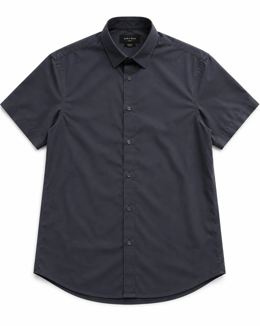 Camisa FURY de FITTERS ORIGINALS, gris folk, manga corta y ajuste slim fit para caballero, vista frontal.