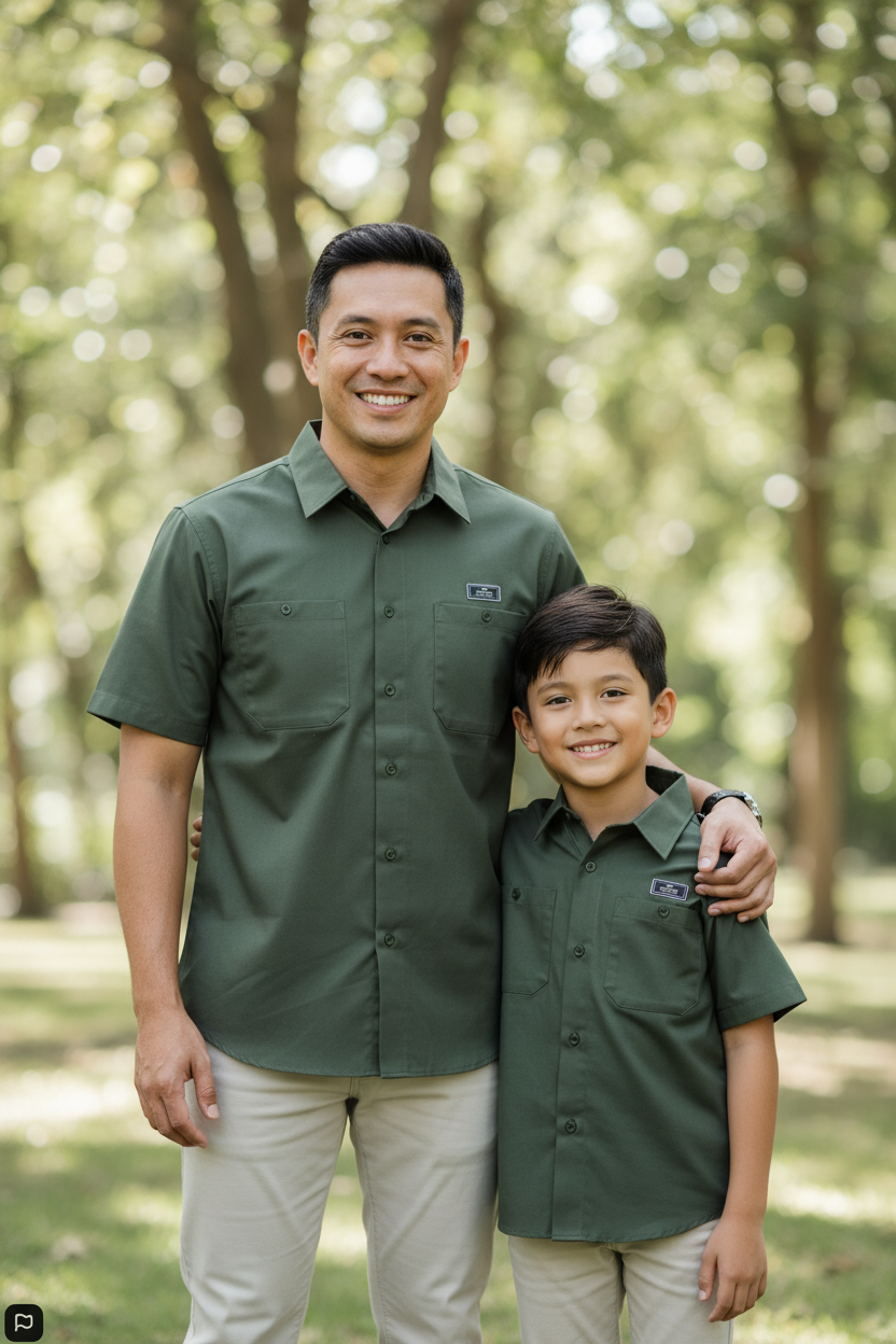 CHALLENGE CORE JR Shirt | MILITARY | Outdoor Relax Fit Youth