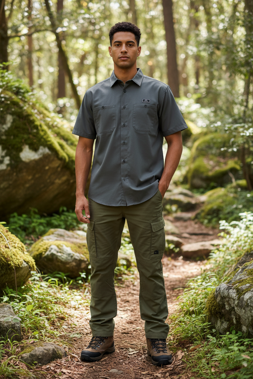 CHALLENGE CORE Shirt for Men | OXFORD | Outdoor Relax Fit for Men