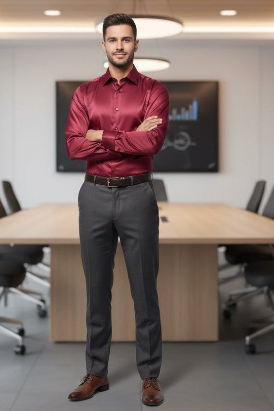 Camisa Manga Larga ROMANTIC 200-59 – Vino