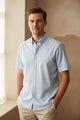 Camisa OFFICE 152 | Cielo | Relaxed Fit Manga Corta
