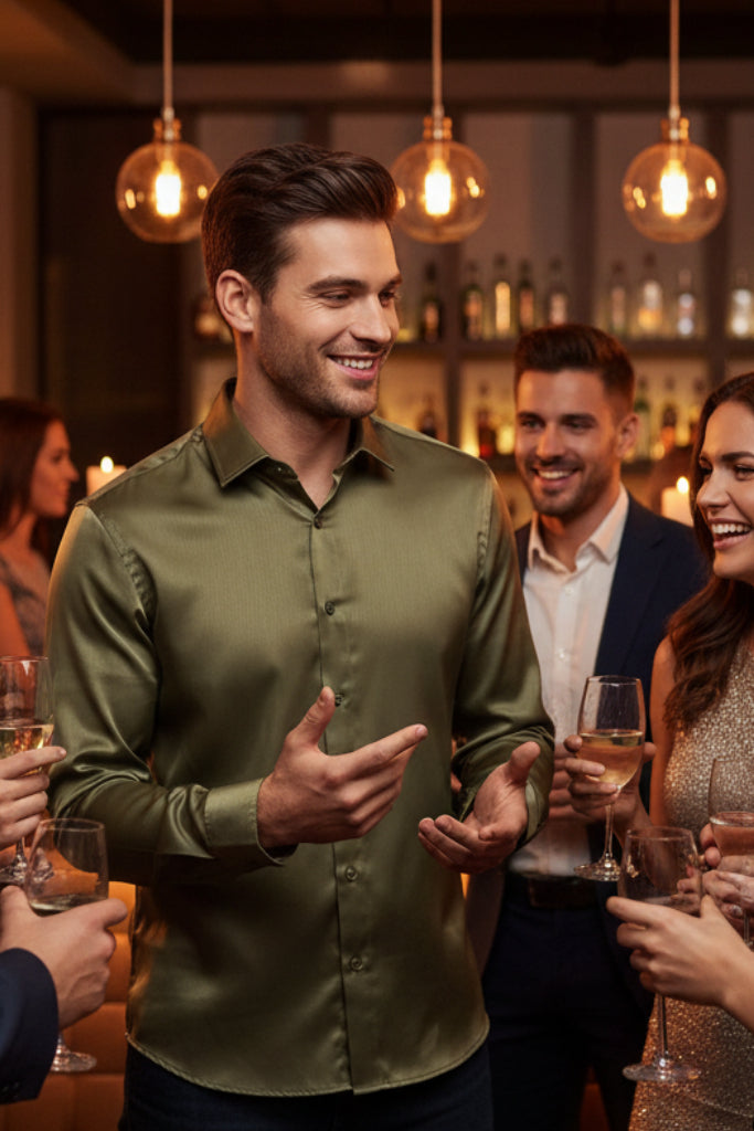 Camisa Manga Larga ROMANTIC 200-59 – Olivo