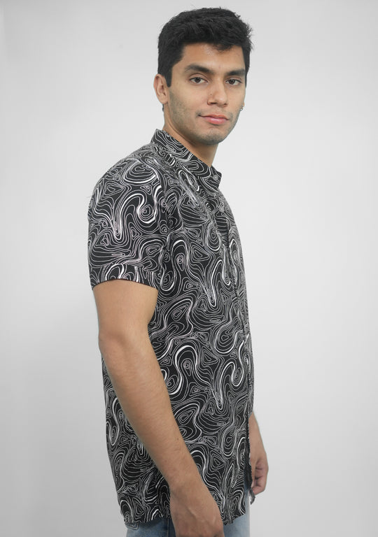 Camisa CASPIA Cuello Mao 3000-16