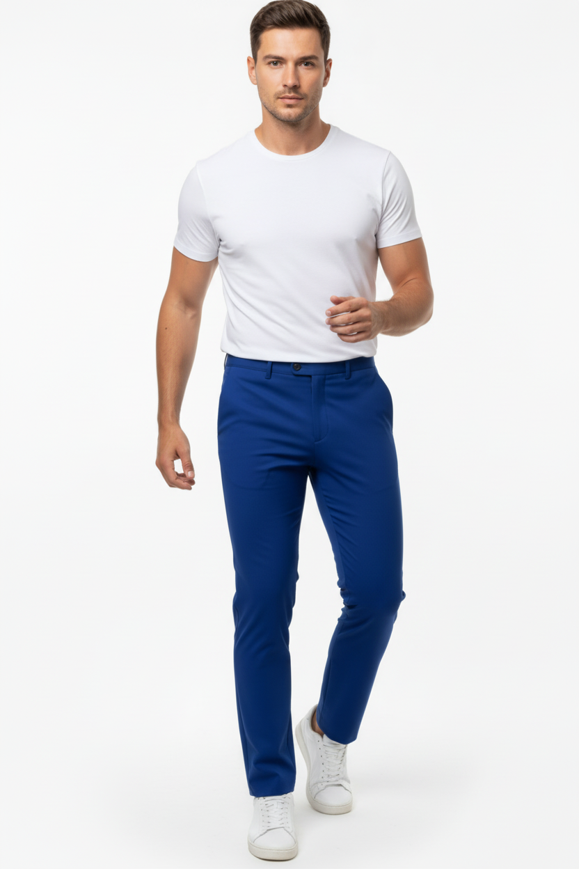 Pantalón flex Pro Performance en azul de la marca Challenge Yourself, diseñado para alta movilidad y comodidad.
