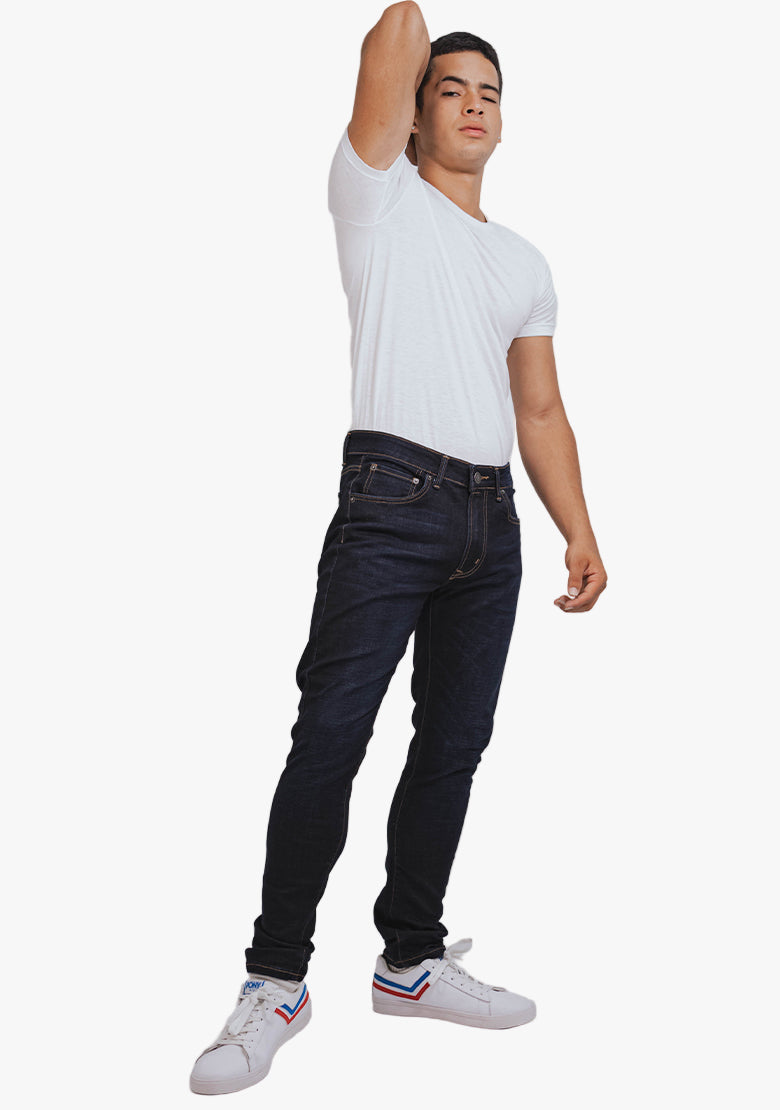 Jeans para caballero IF FITTERS ORIGINALS en color índigo, estilo skinny, con corte ajustado y acabado en tela denim.
