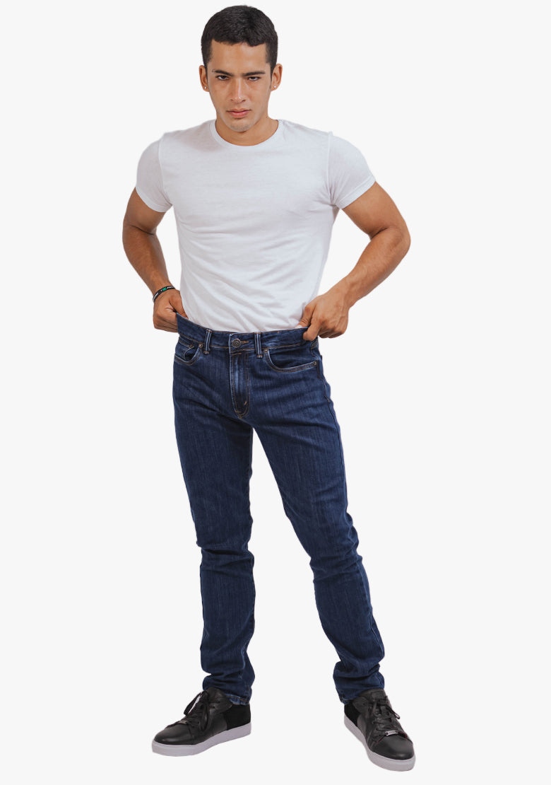 Jeans TIGER Slim para caballero de IF FITTERS ORIGINALS en color índigo, con diseño ajustado y estilo moderno.