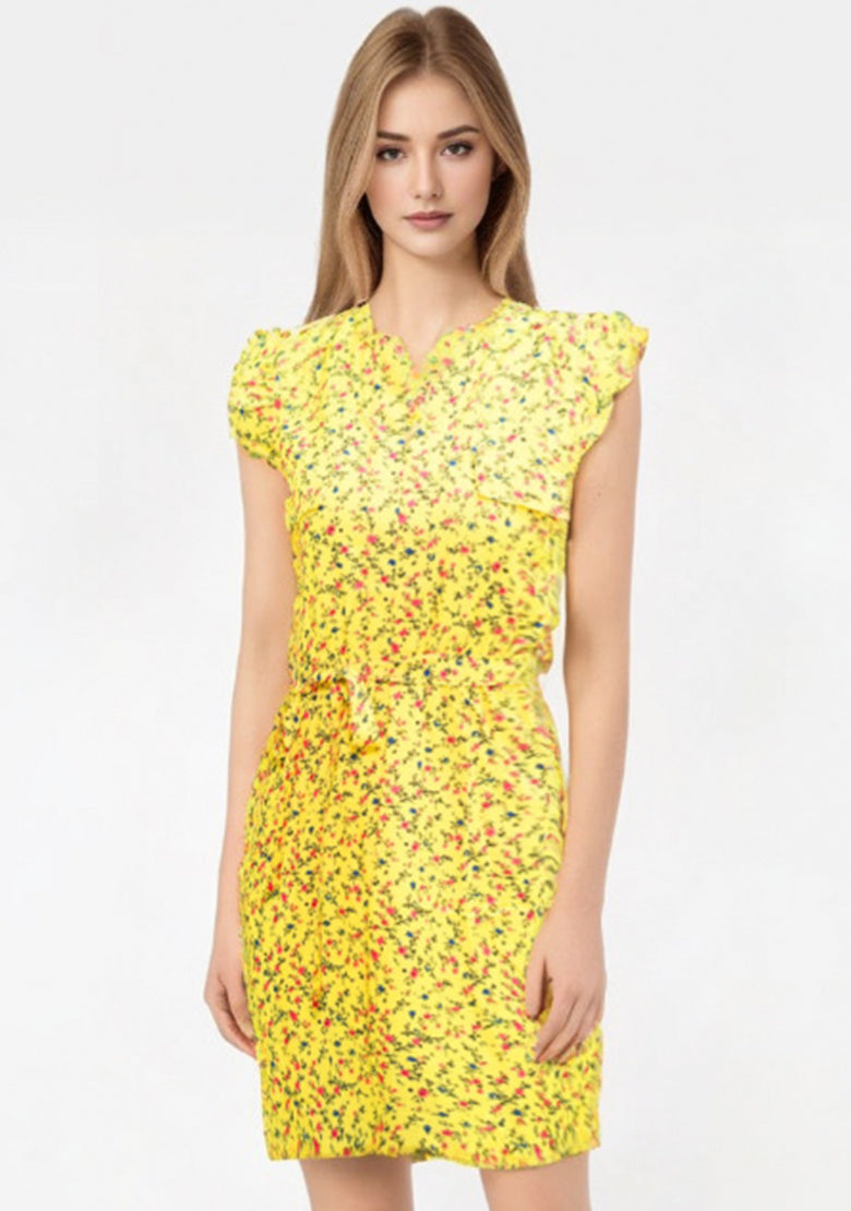 Vestido para dama amarillo Woodstock Jj2001a de la marca Instyle F. con detalles elegantes y estilo moderno.