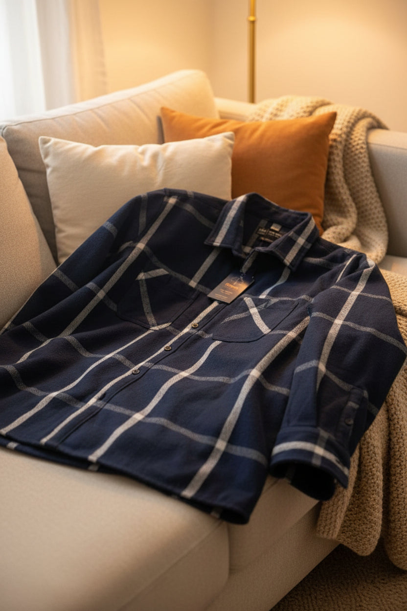 Camisa PAWA Manga Larga Relaxed Fit Tela Pesada