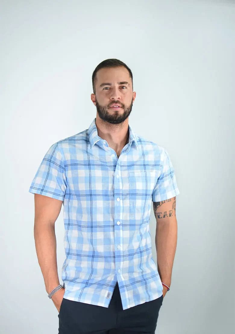 Camisa 1002-01 Slim Fit - Manga Corta IF FITTERS ORIGINALS Camisa Manga Corta Slim Fit