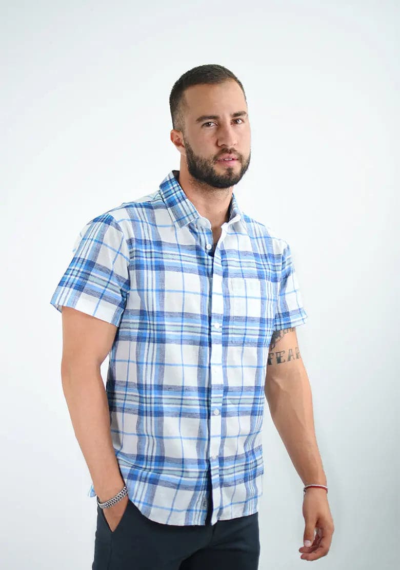 Camisa 1002-01 Slim Fit - Manga Corta IF FITTERS ORIGINALS Camisa Manga Corta Slim Fit
